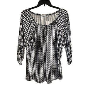 Notations Women’s Checkered Blouse Size 2x NWT